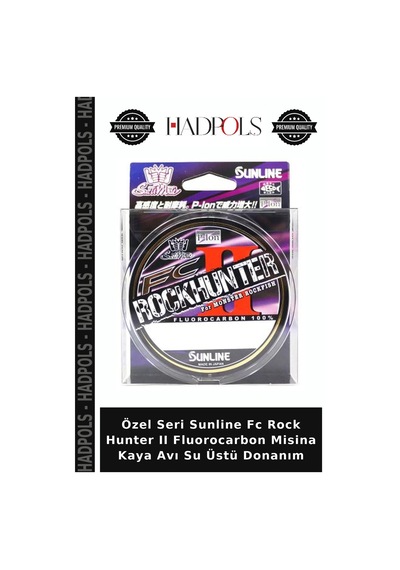 Özel Seri Sunline Fc Rock Hunter Iı Fluorocarbon Misina Kaya Avı Su Üstü Donanım 0.205mm - 100mt - 3kg