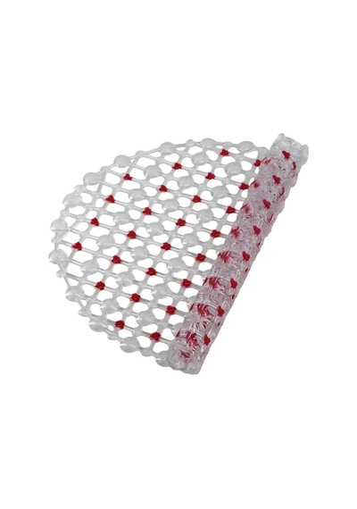 Vantuzlu Kaymaz Banyo Paspası - 63x35 Cm Açık Gri