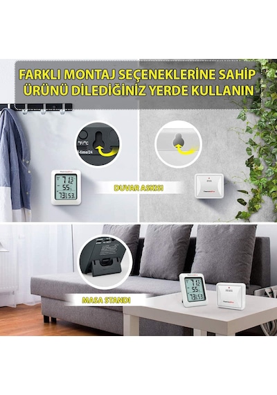 ThermoPro TP60C Wifi İç-Dış Mekan Dijital Sıcaklık ve Nem Ölçer