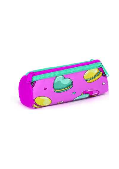 Coral High Kids Açık Pembe Su Yeşili Makaron Desenli 3 Lü Okul Çanta Seti Set0123462