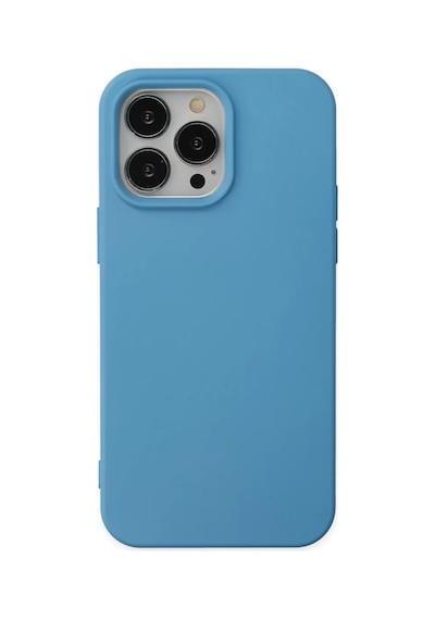 Newface Apple iPhone Uyumlu 14 Pro Max Kılıf Nano İçi Kadife Silikon - Mavi Diğer