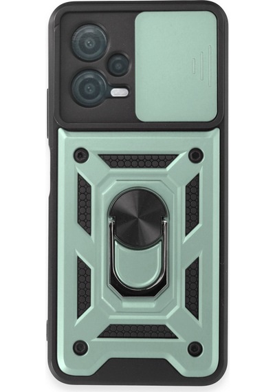 Xiaomi Redmi Note 12 5g Uyumlu Kılıf Pars Lens Yüzüklü Silikon - Yeşil