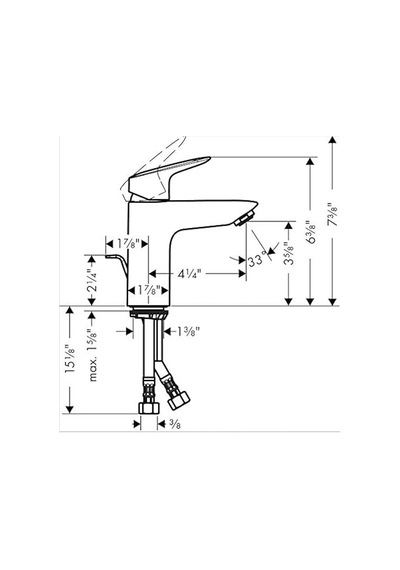 Hansgrohe Logis Modern Düşük Akışlı Su Tasarruflu 1 Kulplu 1 6 "u Diğer 81617783