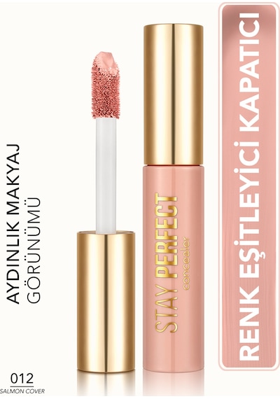 Flormar  Stay Perfect Yüksek Pigmentli & Yarı Mat Bitişli Likit Kapatıcı 012salmoncover
