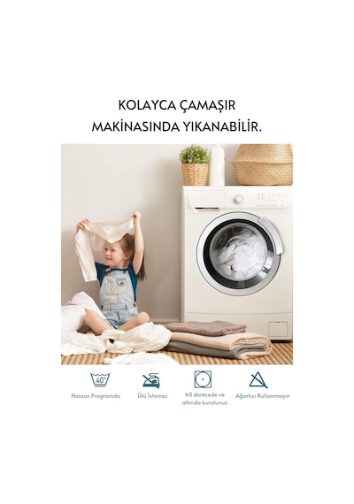 Elyaf Sepeti Fitted Tek Kişilik Su Sıvı Geçirmez Yatak Koruyucu Alez Çarşaf 90 x 190 +1 Adet Yastık Alezi 50 x 70