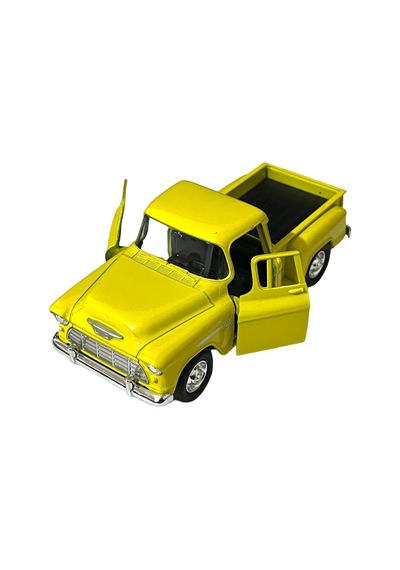 Sarı Chevrolet Stepside Pikap Oyuncak Lisanslı Diecast Metal Çek Bırak Araba
