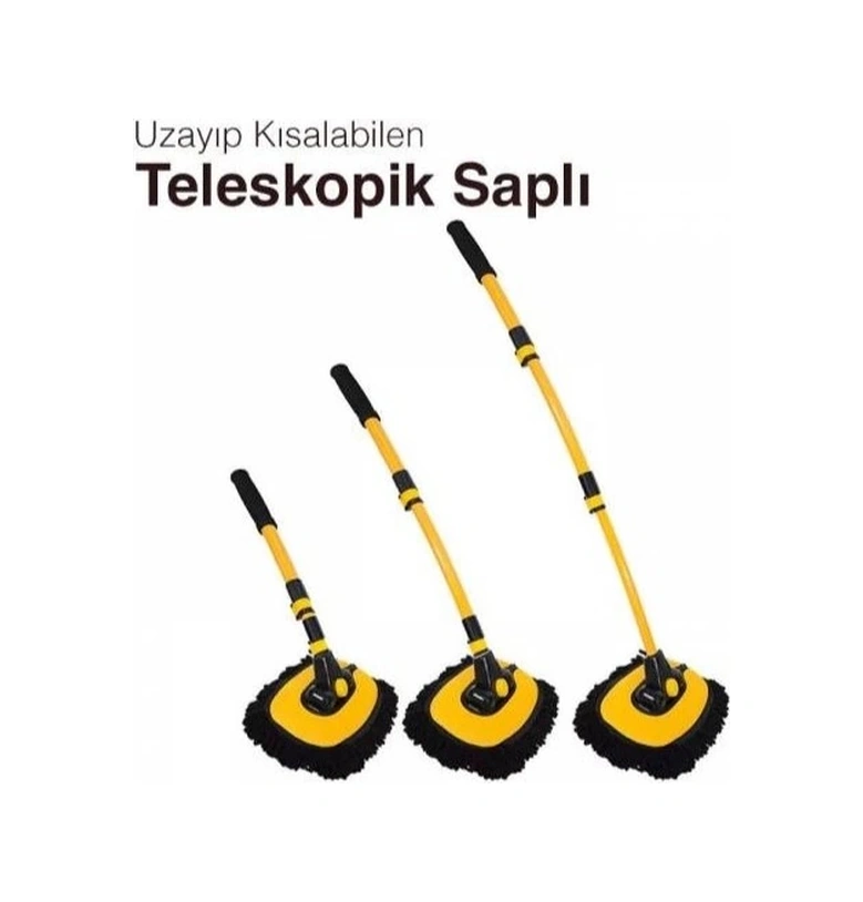 Teleskopik Saplı Kuru Islak Oto Yıkama Fırçası