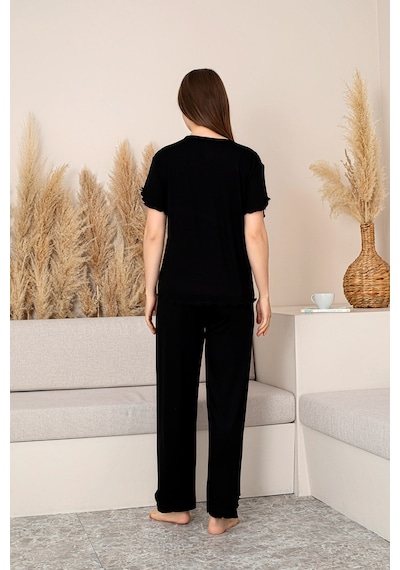 Nisanca Bambu Kumaş Büyük Beden Kadın Dantelli Kısa Kollu Pijama Takımı Yumuşak, Nefes Alabilir, Şık Ve Rahat, M-5xl Bordo Nisanca Bambu Kumaş Büyük Beden Kadın Dantelli Kısa Kollu Pijama Takımı Yumuşak, Nefes Alabilir, Şık Ve Rahat, M-5xl Bordo