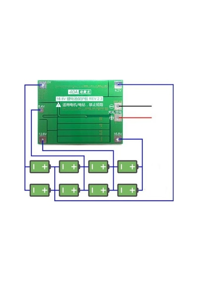 4S 40A BMS 16.8V 18650 Lityum LiPo Pil Şarj Koruma Modülü