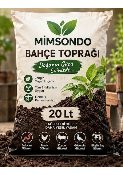 Mımsondo 10kg Bahçe Toprağı Katkısız 20 KG