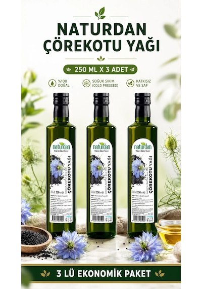 Çörekotu Yağı 250 Ml - 3 Adet