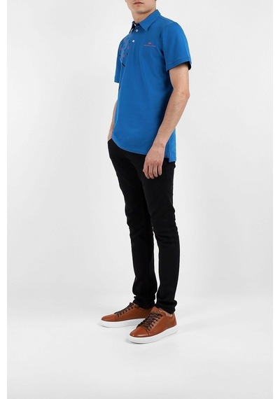 Bearraybon Erkek Polo Yaka T-Shirt-Saks (504684596) Saks