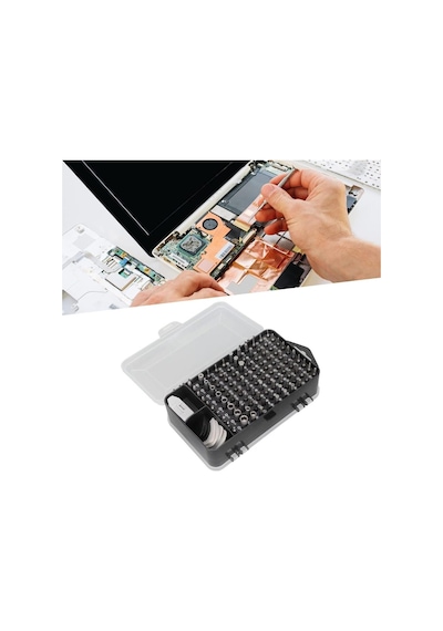 Profesyonel 115 Parça Tornavida Tamir Seti, Bilgisayar, Telefon, Tablet Ve Saat Tamir Kiti