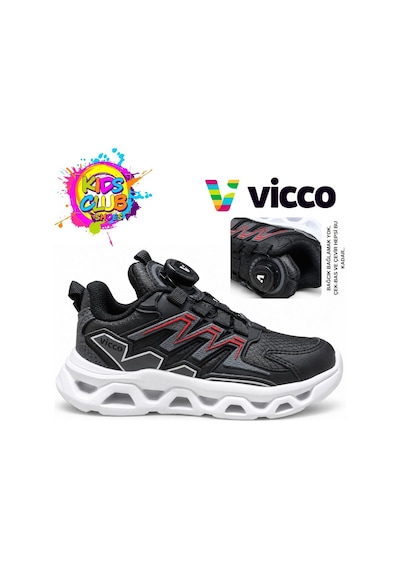Vicco Aleda Akıllı Bağcıklı Ortopedik Çocuk Spor Ayakkabı siyah