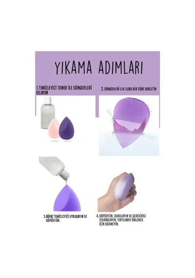 Mey İthalat Armut Sünger Seti 4 Adet