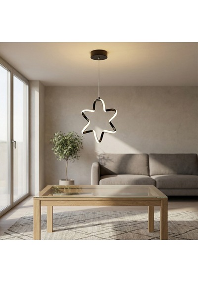 Nisaluce Stella Led Avize Siyah