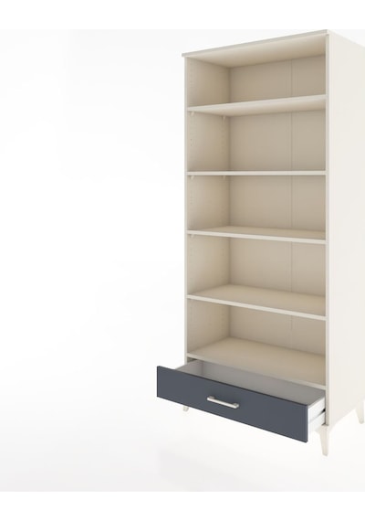 Hyperion Dolap 5 Raflı Tek Çekmeceli 88x44x195 Aytaşı-antrasit Aytaşı