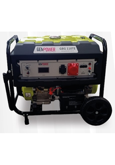 Genpower Gbg 110 Te Model 10.5 Kva Benzinli - İpli - Marşlı Tekerlekli Trifaze Portatif Jeneratör
