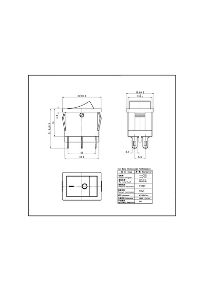 Ic-121-6 Mini Işıksız Anahtar On-off 6p