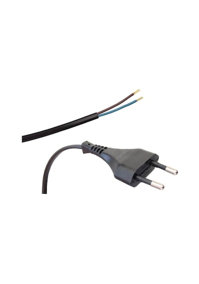 Power Kablo 2X0.75Mm 1 Metre Uzatma 2 Pin Teyp Fişi Uçu Açık