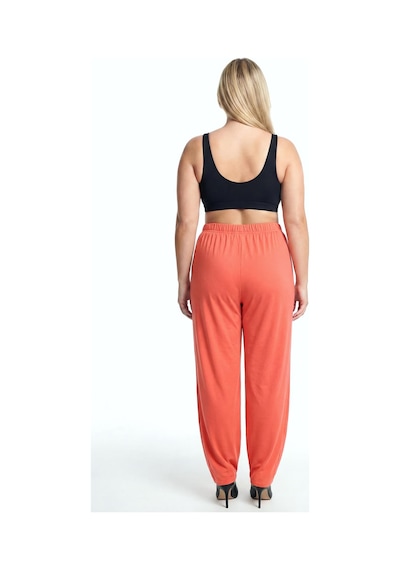 Akbeniz Kadın Turuncu Büyük Beden Cepli Pijama Altı