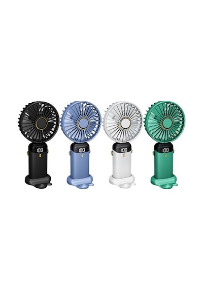 Dijital Göstergeli Mini Vantilatör, Şarjlı Masaüstü Vantilatör, Taşınabilir 12000 Rpm El Fanı, Ergonoik Tasarım, Kademeli Ve Sessiz Çalışma, Soğutucu Mini El Fanı, El Tipi Ve Masaüstü Kullanım