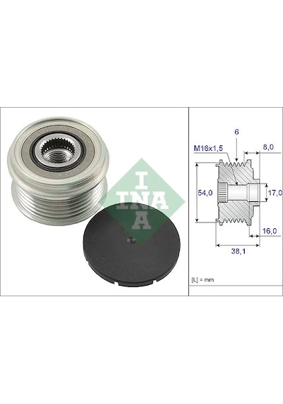 Alternatör Kasnağı - Fiat Doblo, 500, Panda, Grande Punto, Punto, Tipo, Fiorino, Qubo, Strada, Linea, Palio, Siena, Egea, Mito - Schaeffler-ına-535 83577663