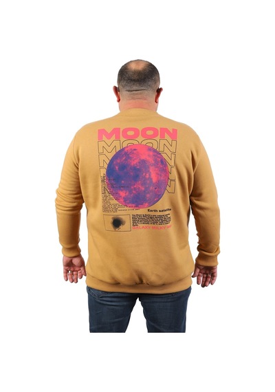 Moc Grande Mocgrande Büyük Beden Erkek Sweat Moon 22731 Vizon