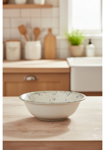 6'lı Valencia Salata Kasesi 22cm Dijital Fade Rinart Krem