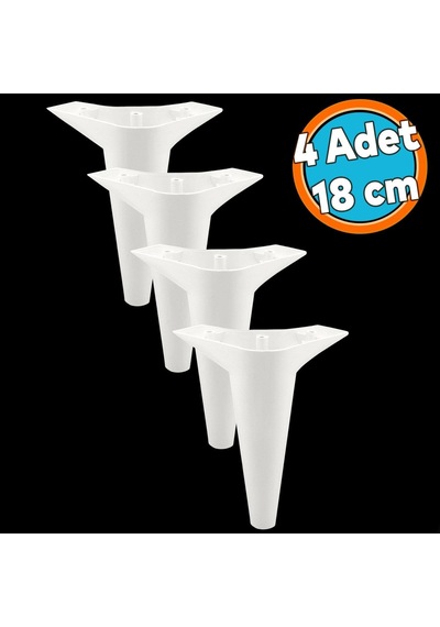Mobilya Kanepe Sehpa Tv Ünitesi Koltuk Ayağı 18 Cm Beyaz Baza Ayak 4 Adet Diğer