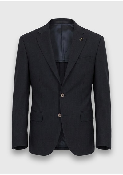 Ramsey Antrasit Desenli Modern Fit Yün Karışımlı Takım Elbise