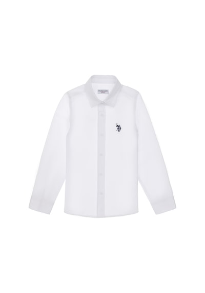 U.S. Polo Assn. Kız Çocuk Beyaz Uzun Kollu Basic Gömlek 50306588-VR013