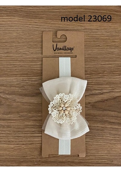 Vanillays Krem Fiyonk Bebek Bandana Saç Aksesuar 23069 Krem