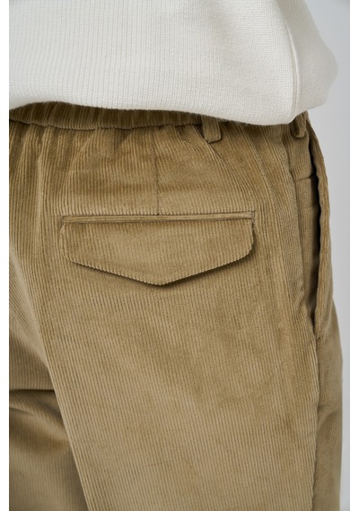 Morven Erkek Bej Pamuk Trend Fitilli Kadife Lastikli Slim Fit Pantolon 26ks003005653 Bej