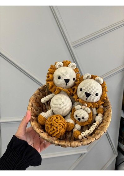 Amigurumi Uyku Arkadaşı Aslan Set