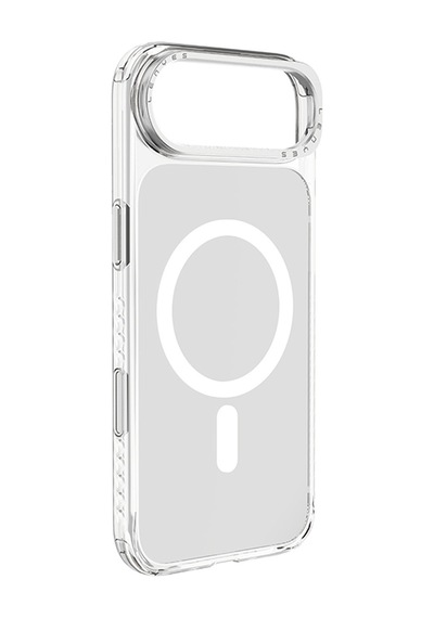 Apple Uyumlu iPhone 17 Air Kılıf M-safe Şarjlı Metal Kamera Çerçeveli Lenyes Ck221 Sert Pc Kapak Şeffaf Şeffaf