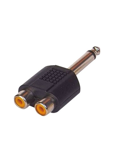 Ayt 6.3 Mm Mono Erkek 2 Rcd Dişi Jack 6.3 Mm Kalın Mikrofon Girişini Renkli Rca Çıkışına Çevirici Dönüştürücü
