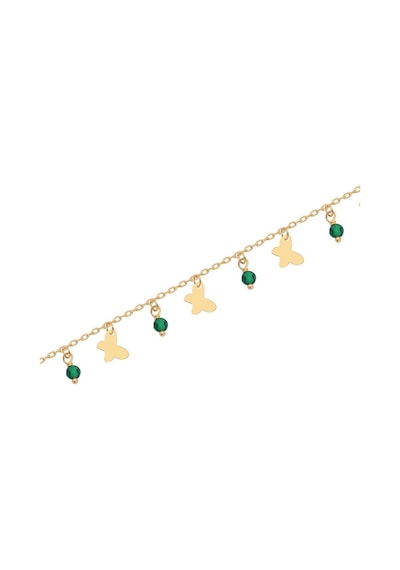 Diamond Line - Gülaylar - Sarı Altın 14 Ayar Kelebek Bileklik Standart N11.21824 Sarı Altın