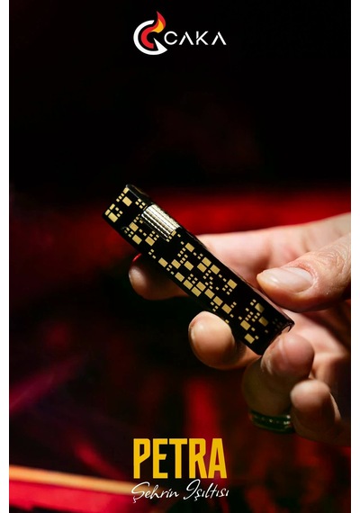 Caka Lighter Petra Black Gold Benzinli Çakmak - Ckl-057