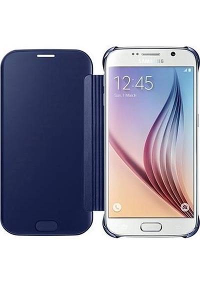 Galaxy S6 İle Uyumlu Clear View Cover Siyah Ef-zg920bbegww