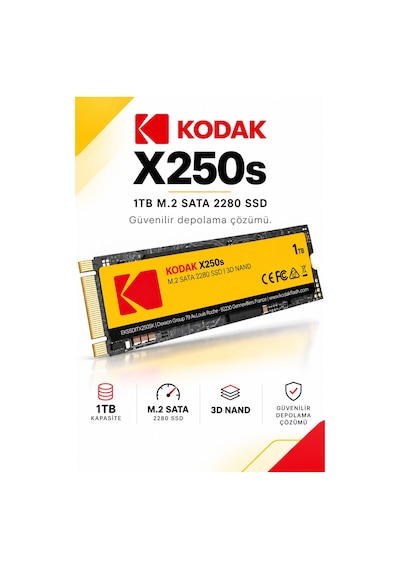 X250s 1tb M.2 Sata 2280 Ssd 520 Mb/s Okuma 500 Mb/s Yazma Hızlı Ssd