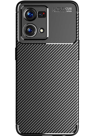 Oppo Reno 7 4G Kılıf Zore Negro Karbon Tasarım Silikon Kılıf