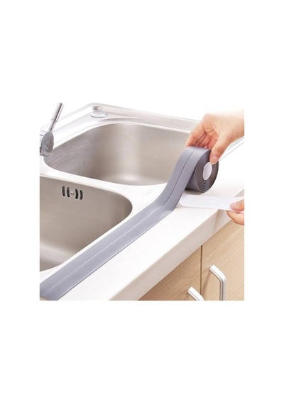 Gri Duş Pvc Lavabo Küvet Tezgah Kenar Banyo Mutfak Pencere 3,2 Mt Su Sızdırmaz Geçirmez Yalıtım Bant Genel