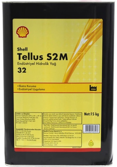 Shell Tellus S2M 32 Yüksek Performanslı Hidrolik Sistem Yağ 15 KG