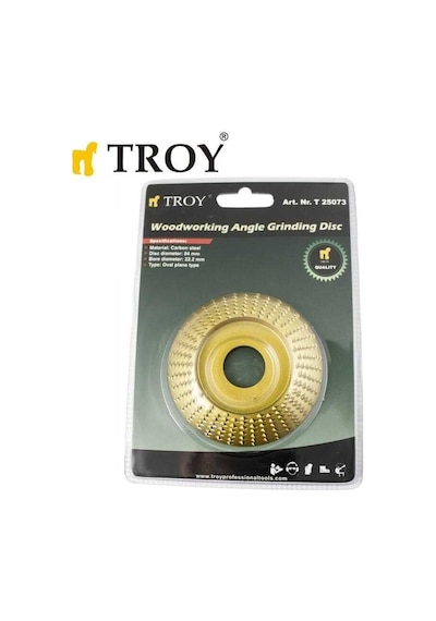 Troy 25073 Avuç Taşlamalar İçin Ahşap Törpü Diski, Yarı Küre