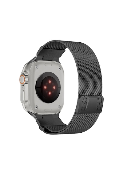 Apple Uyumlu Watch  Ultra 49mm Mkst Krd-107 Metal Hasır Kordon-starlight