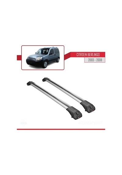 Citroen Berlingo 2003-2008 Arası İle Uyumlu Ace-1 Ara Atkı Tavan Barı Gri
