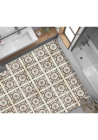 Yer Kaplama Zemin Kaplama Folyosu 65x130 Cm Marble Floor Yuvarlak