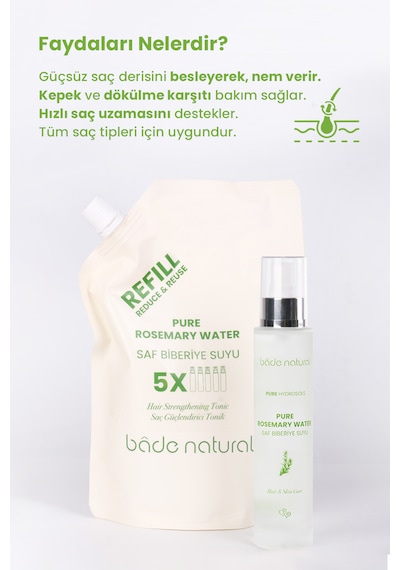 Biberiye Suyu Güçlendirici Saç Toniği Refill Paket 500 Ml Biberiye Suyu Güçlendirici Saç Toniği Refill Paket 500 Ml