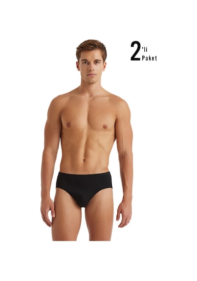 Blackspade Erkek Slip Külot 2Li Paket Loose Fit 9625 - Siyah